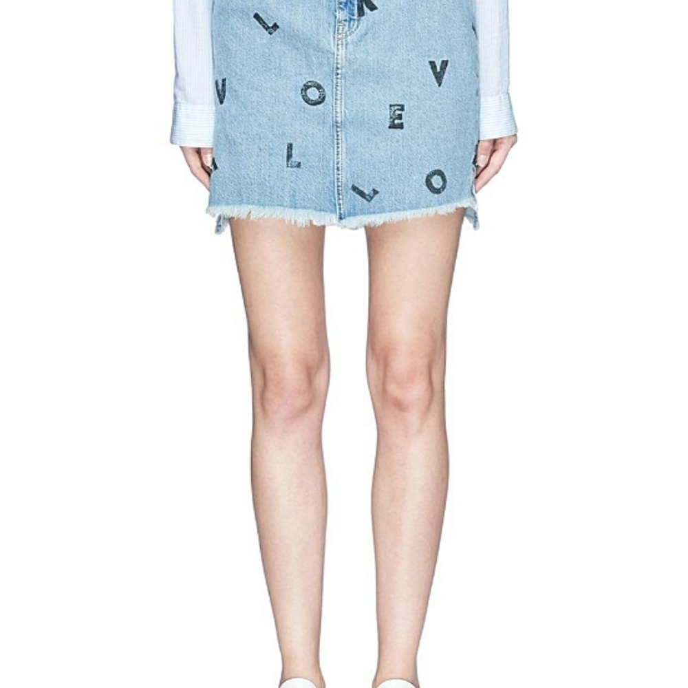 NWT Current/Elliott High Waist Denim Mini Skirt 26